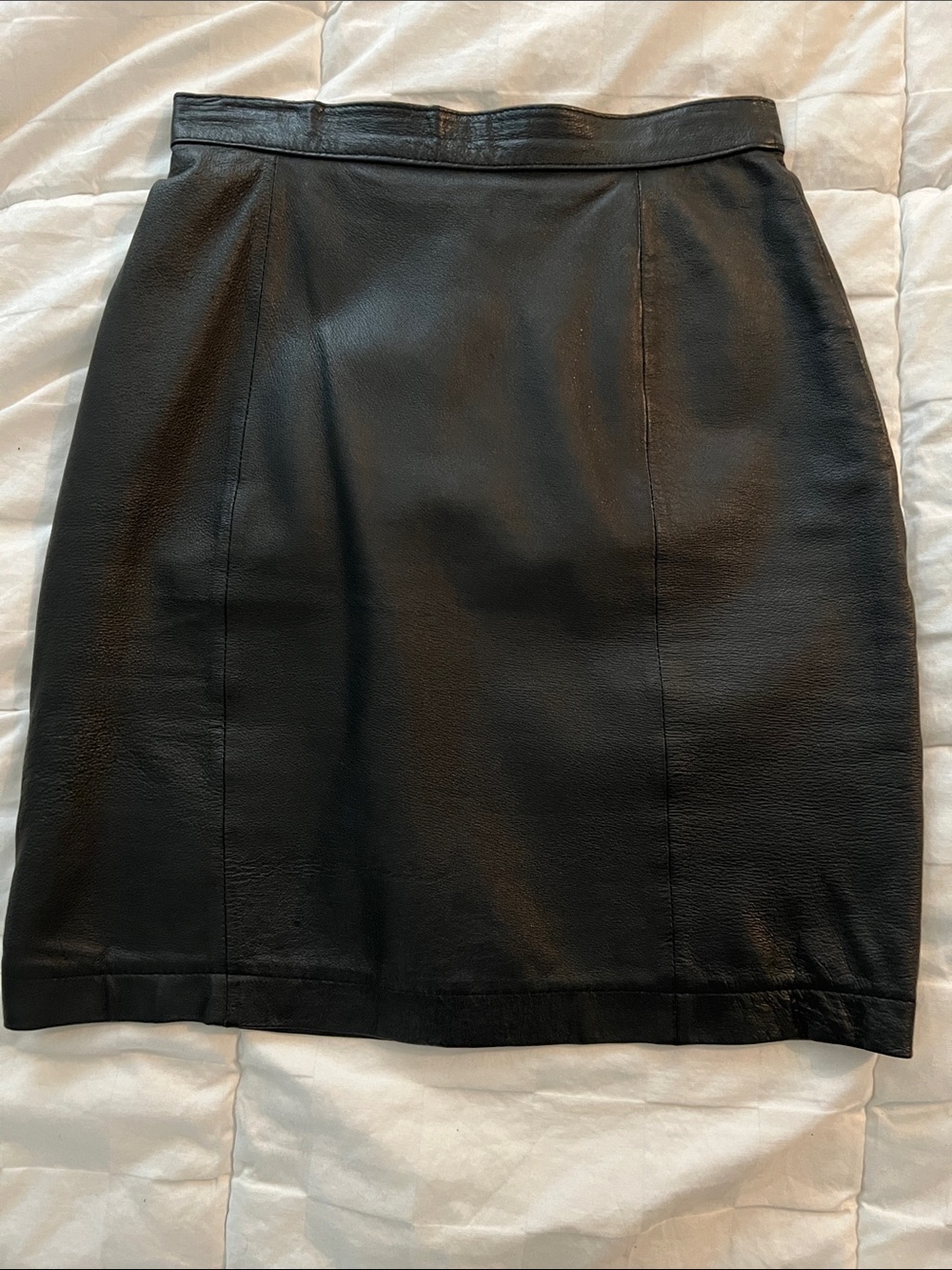 Vintage Wilson Black Leather Pencil Skirt